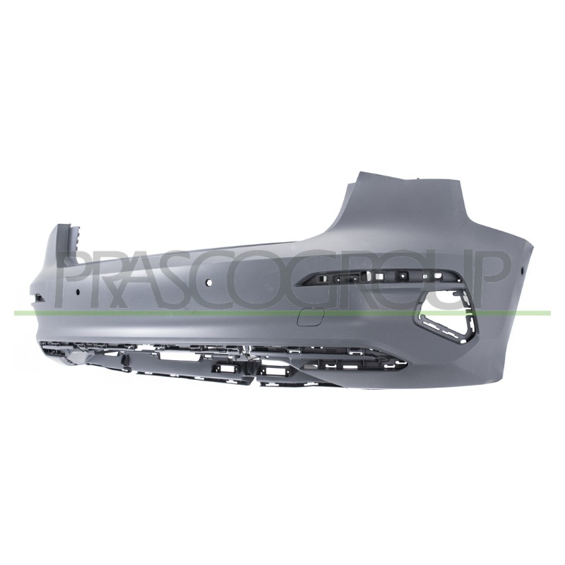 Paraurti posteriore con primer con tappo copri gancio traino con fori pdc e fori park assist+supporti — AUDI A3 Sportback