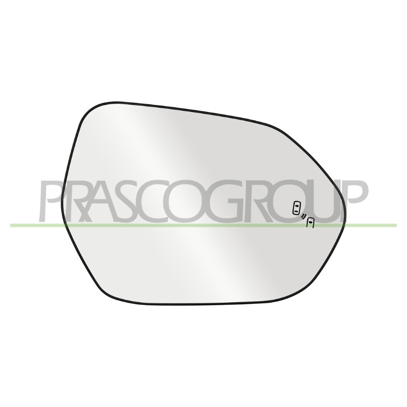 Piastra specchio destra termica con blis convessa — TOYOTA COROLLA (E210), TOYOTA YARIS