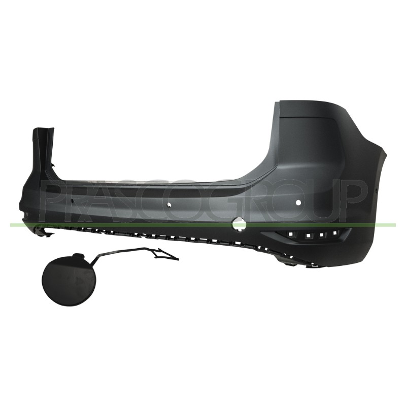 Paraurti posteriore con primer con fori pdc+supporti con park assist con tappo copri gancio 6 fori — VOLKSWAGEN TOURAN