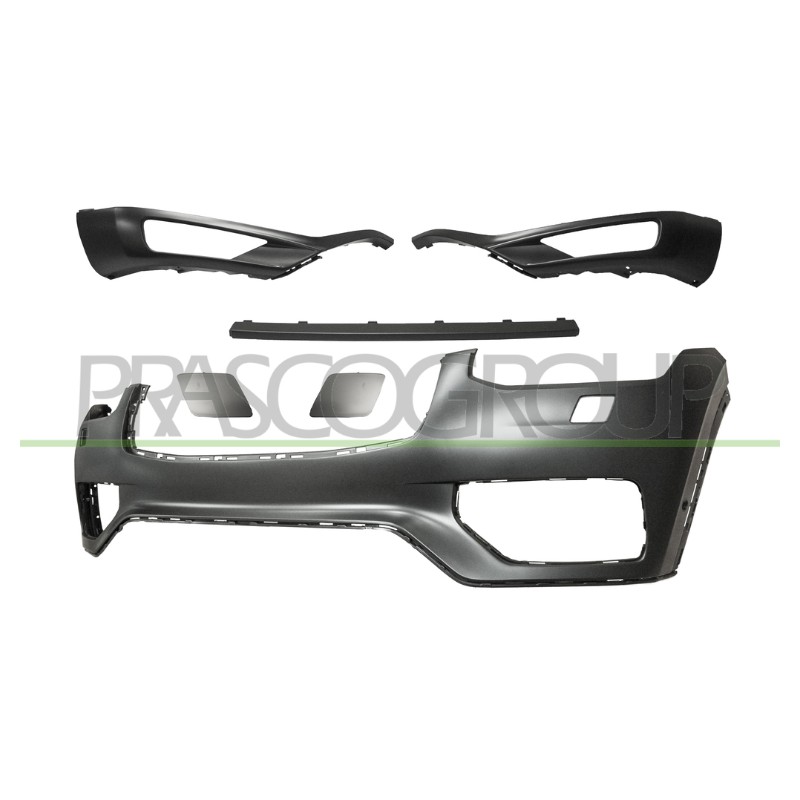 Paraurti anteriore con primer con fori lavafari+tappi con fori park assist con modanatura destra+centrale+sinistra — VOLVO XC90 II